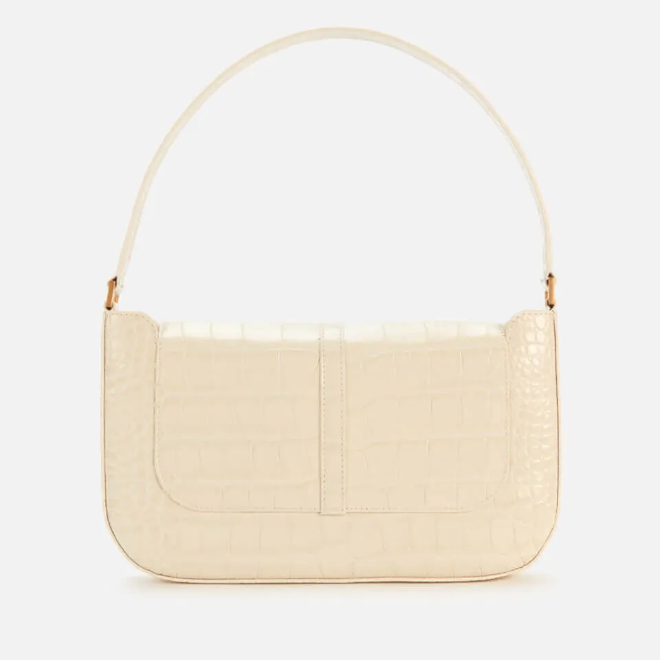 BY FAR Women's Miranda Croco Shoulder Bag - Cream