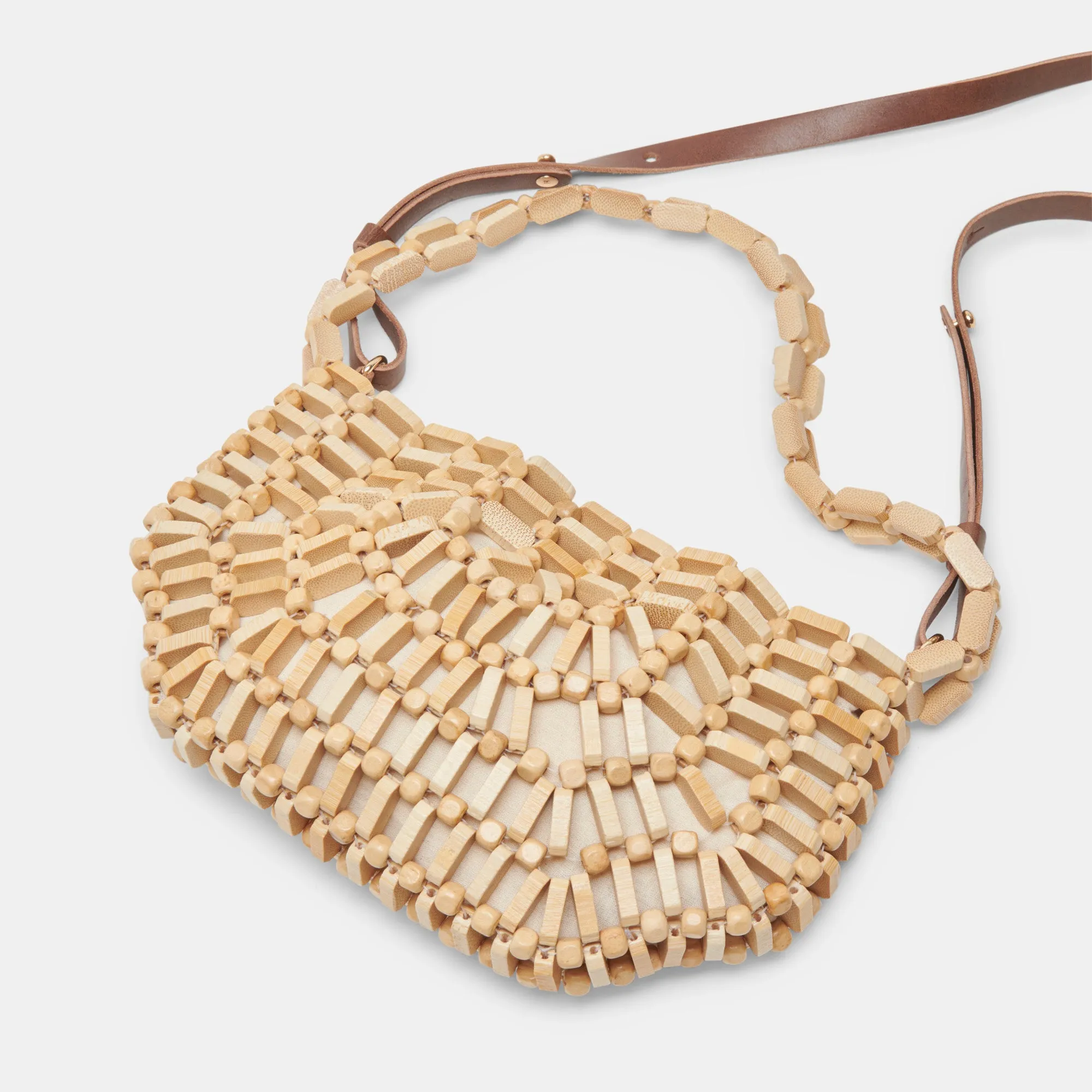 CALLIE SHOULDER BAG NATURAL WOOD