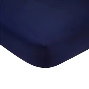 Carter' s Sateen Fitted Crib Sheet, Navy