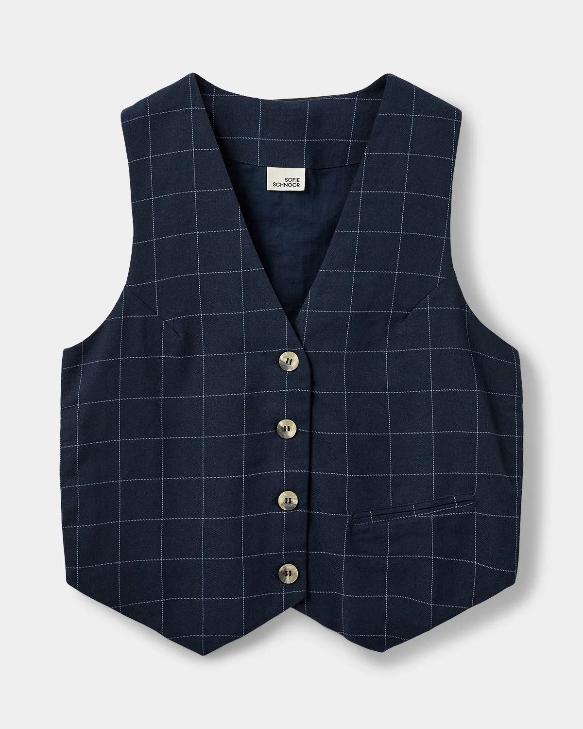 CASITASW VEST - Navy check