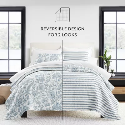 Casual Comfort Jacobean Reversible Quilt Set