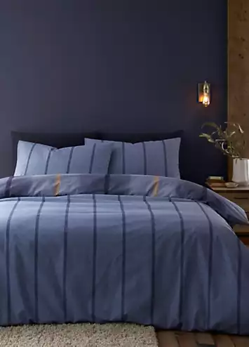 Catherine Lansfield Melrose Blue Brushed Cotton Duvet Cover Set | Kaleidoscope