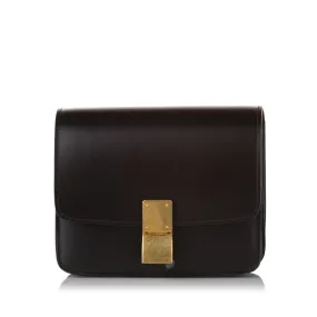 Celine Classic Box Small Leather Crossbody Bag (SHG-xZ7ige)