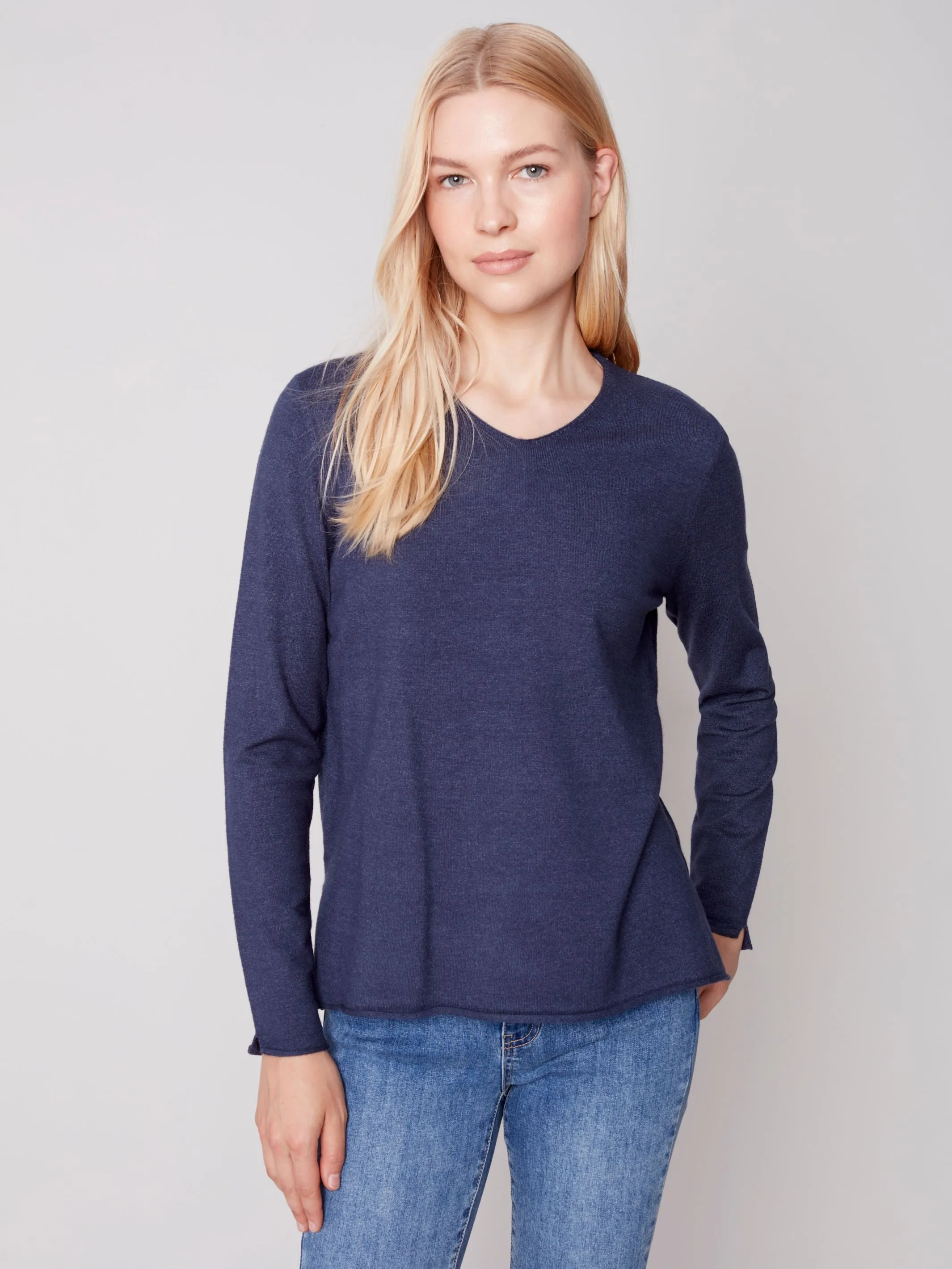 Charlie B Basic V-Neck Sweater