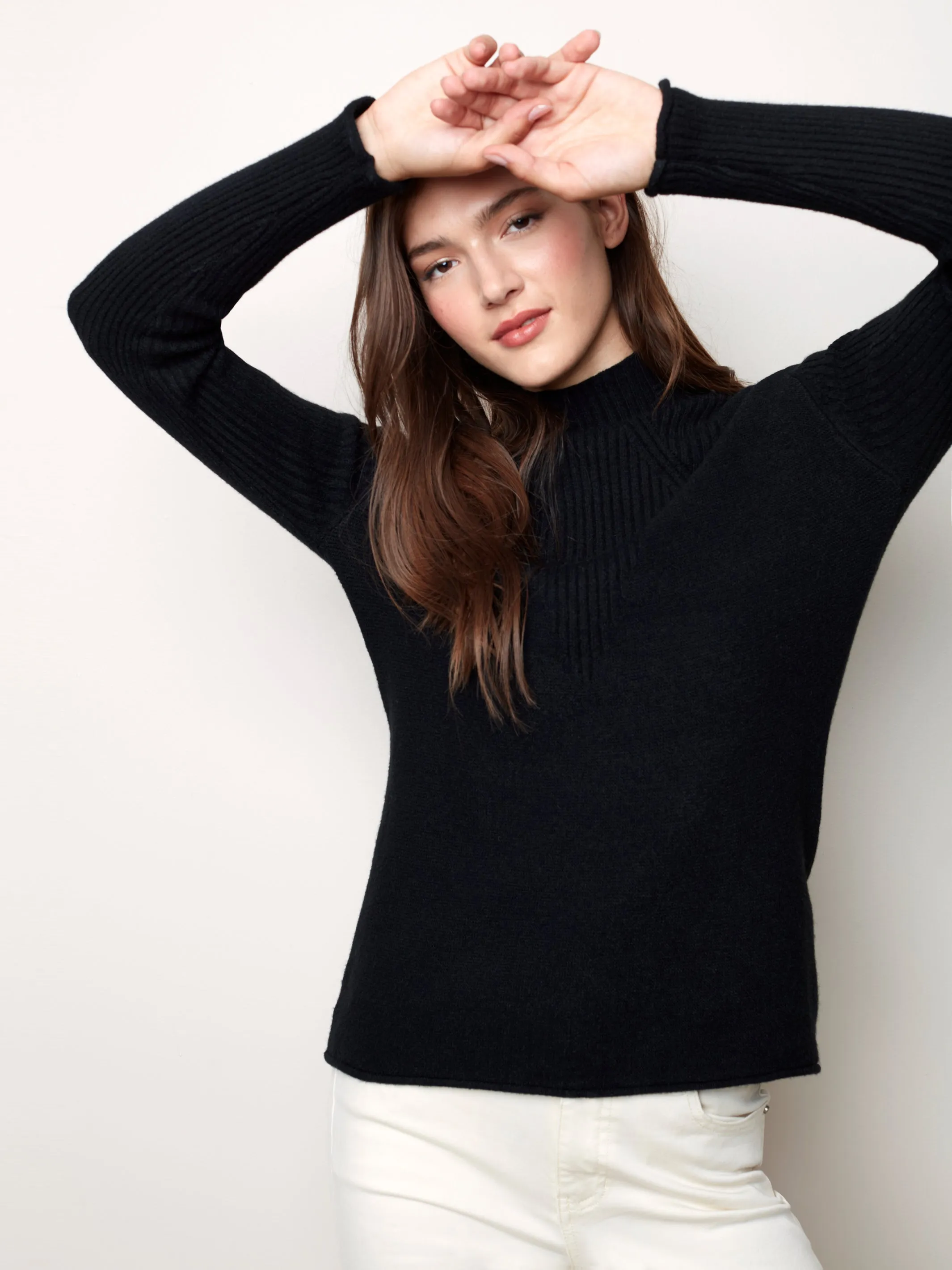 Charlie B Funnel Neck Sweater