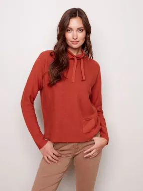 Charlie B Ottoman Cotton Funnel Neck Sweater