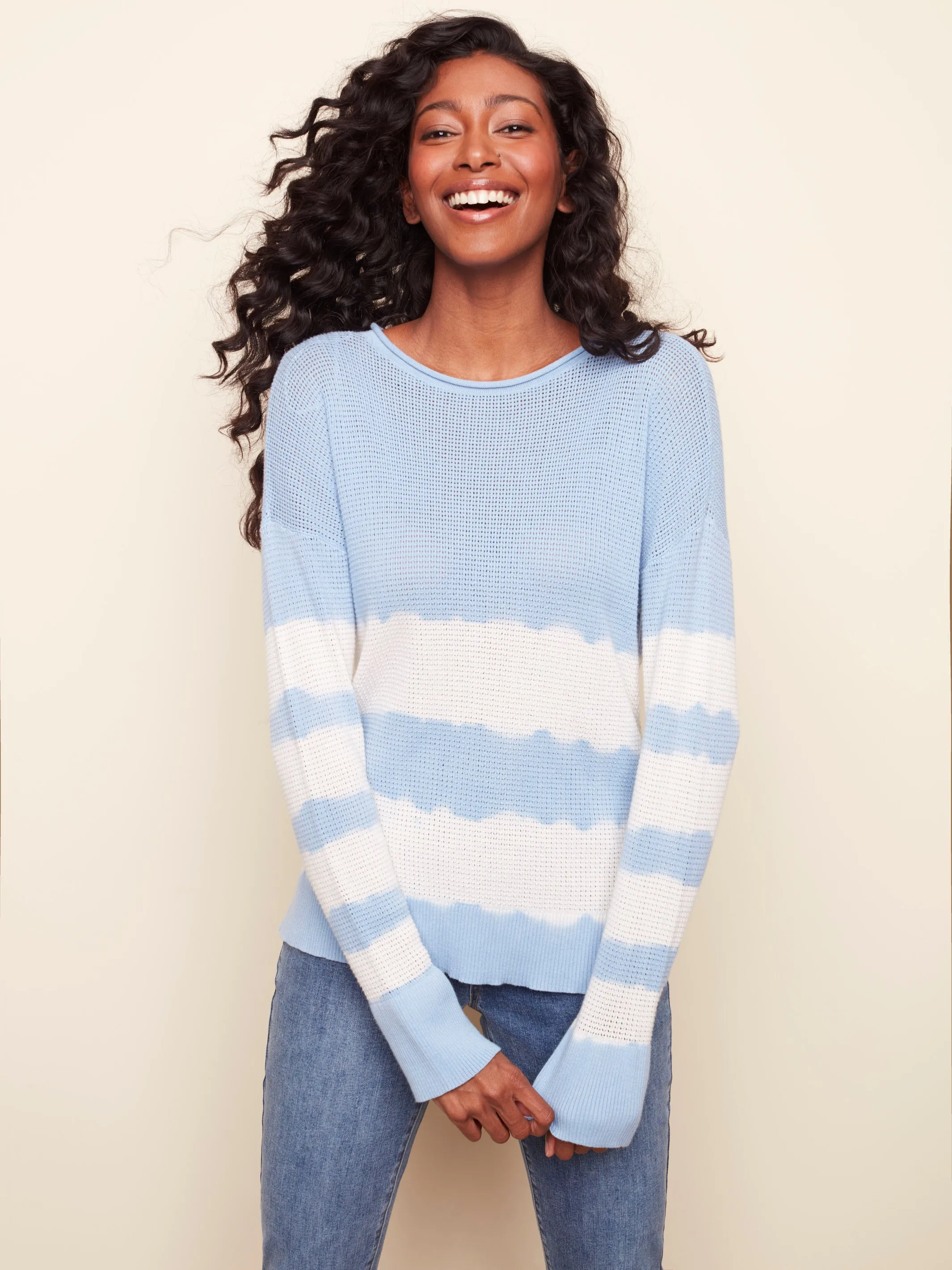 Charlie B Tie Dye Stripe Sweater