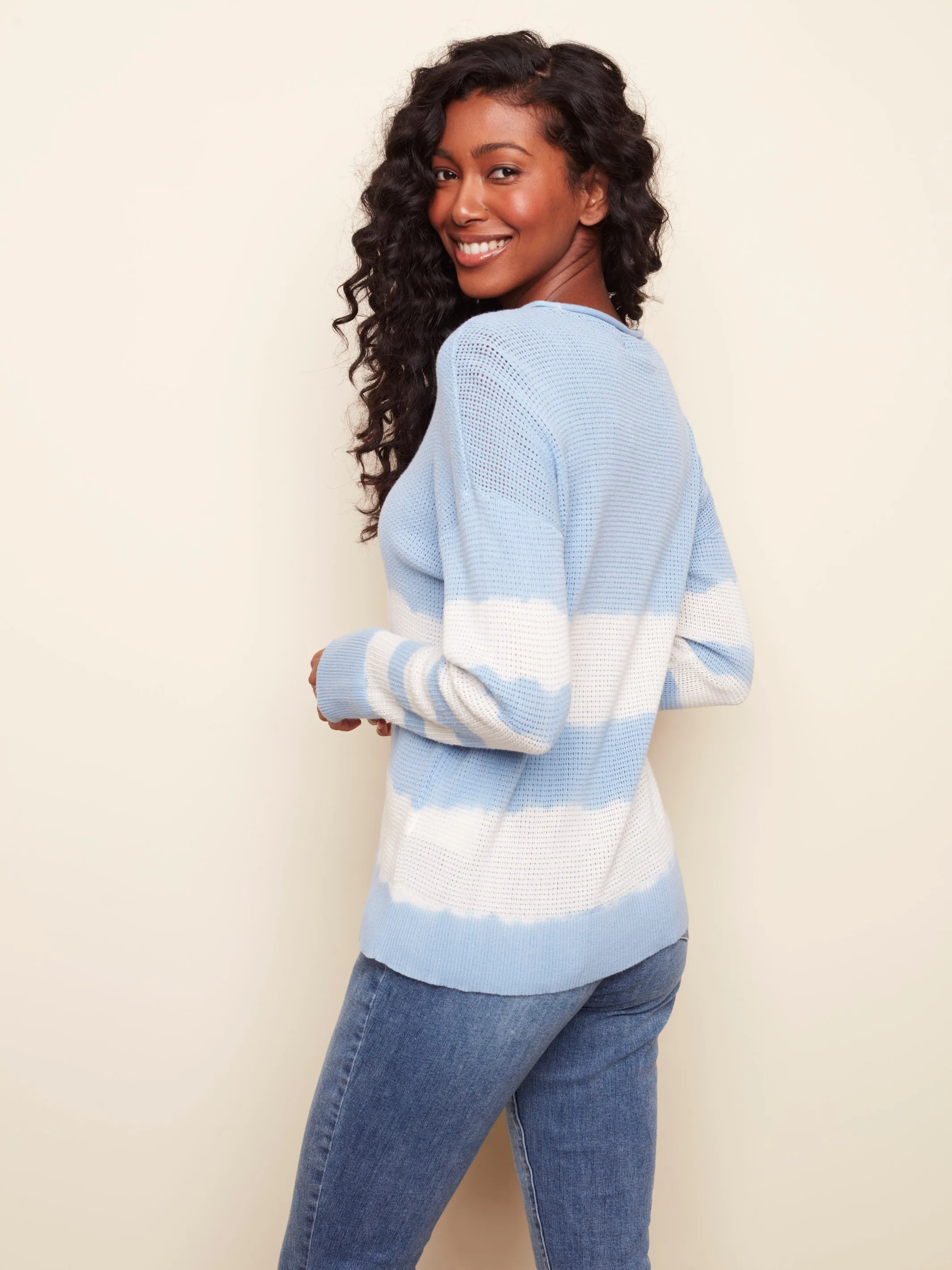 Charlie B Tie Dye Stripe Sweater