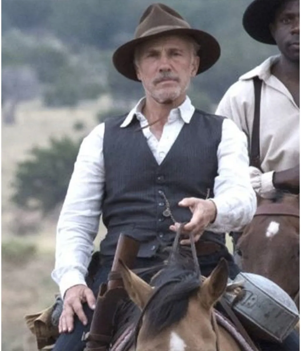 Christoph Waltz Dead for a Dollar Black Cowboy Vest