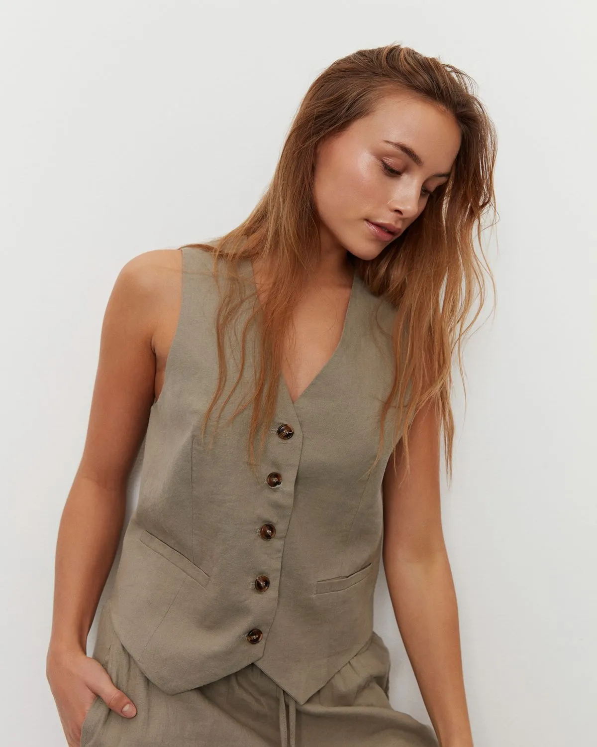 CLEOHSW VEST - Khaki Army