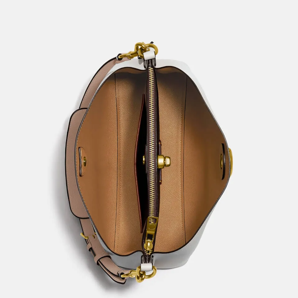 Coach Colorblock Willow Pebble-Grain Leather Shoulder Bag