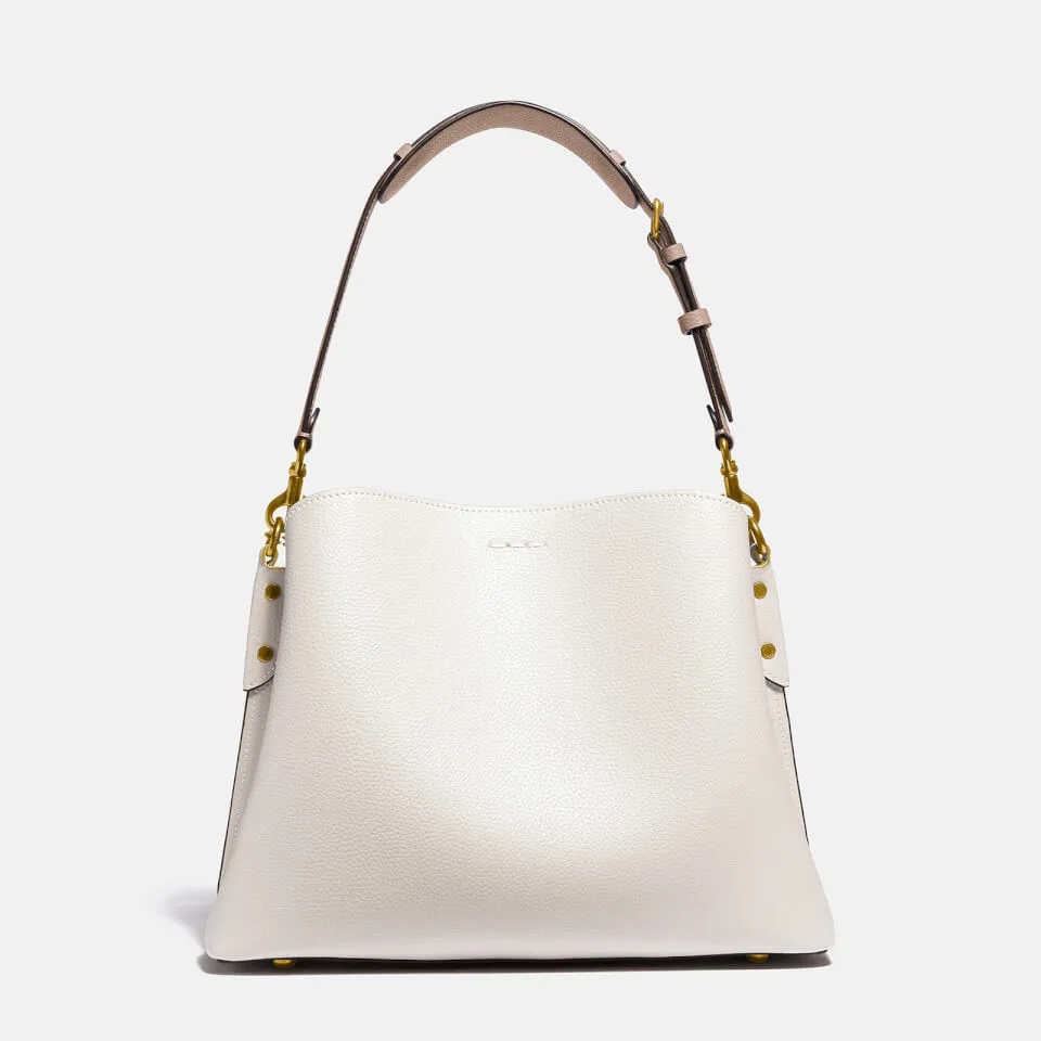 Coach Colorblock Willow Pebble-Grain Leather Shoulder Bag