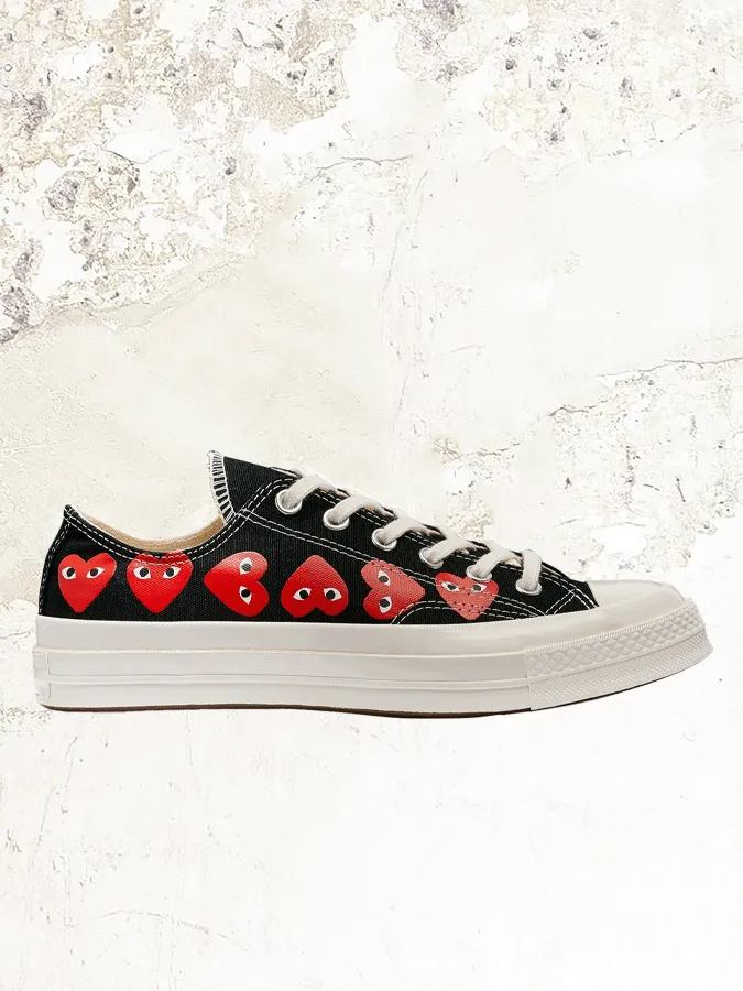 Comme Des Garons PLAY CONVERSE Multi Red Heart Chuck Taylor All Star '70 Low