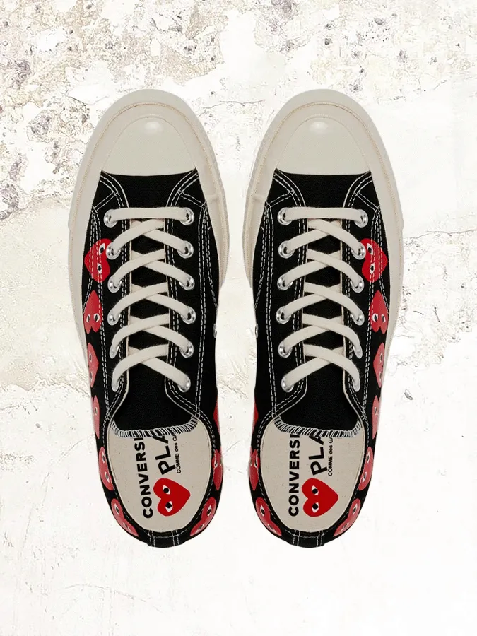 Comme Des Garons PLAY CONVERSE Multi Red Heart Chuck Taylor All Star '70 Low