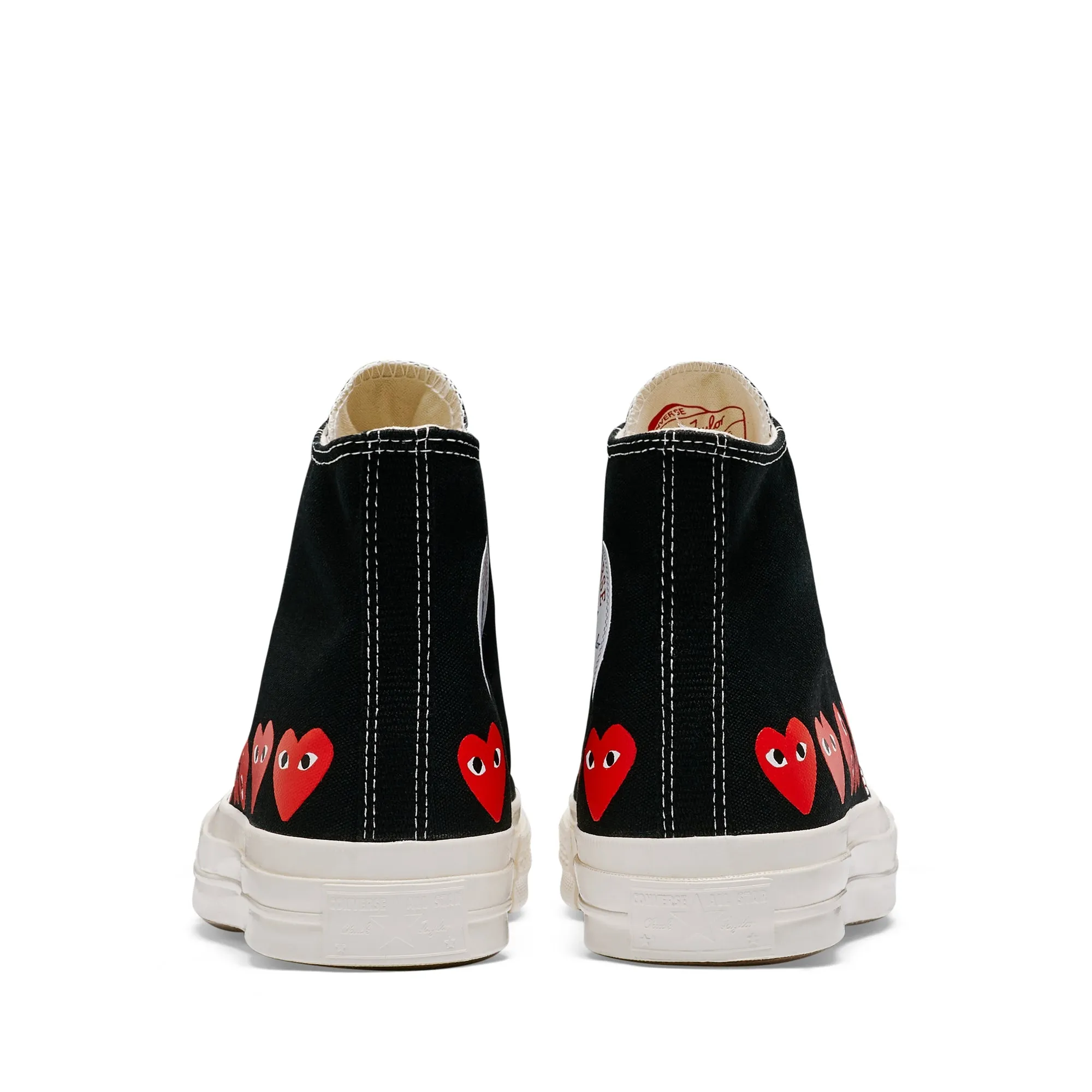 Comme des Garons PLAY Multi Red Heart Chuck Taylor All Star '70 High Sneakers - Black - AZ-K127-001-1