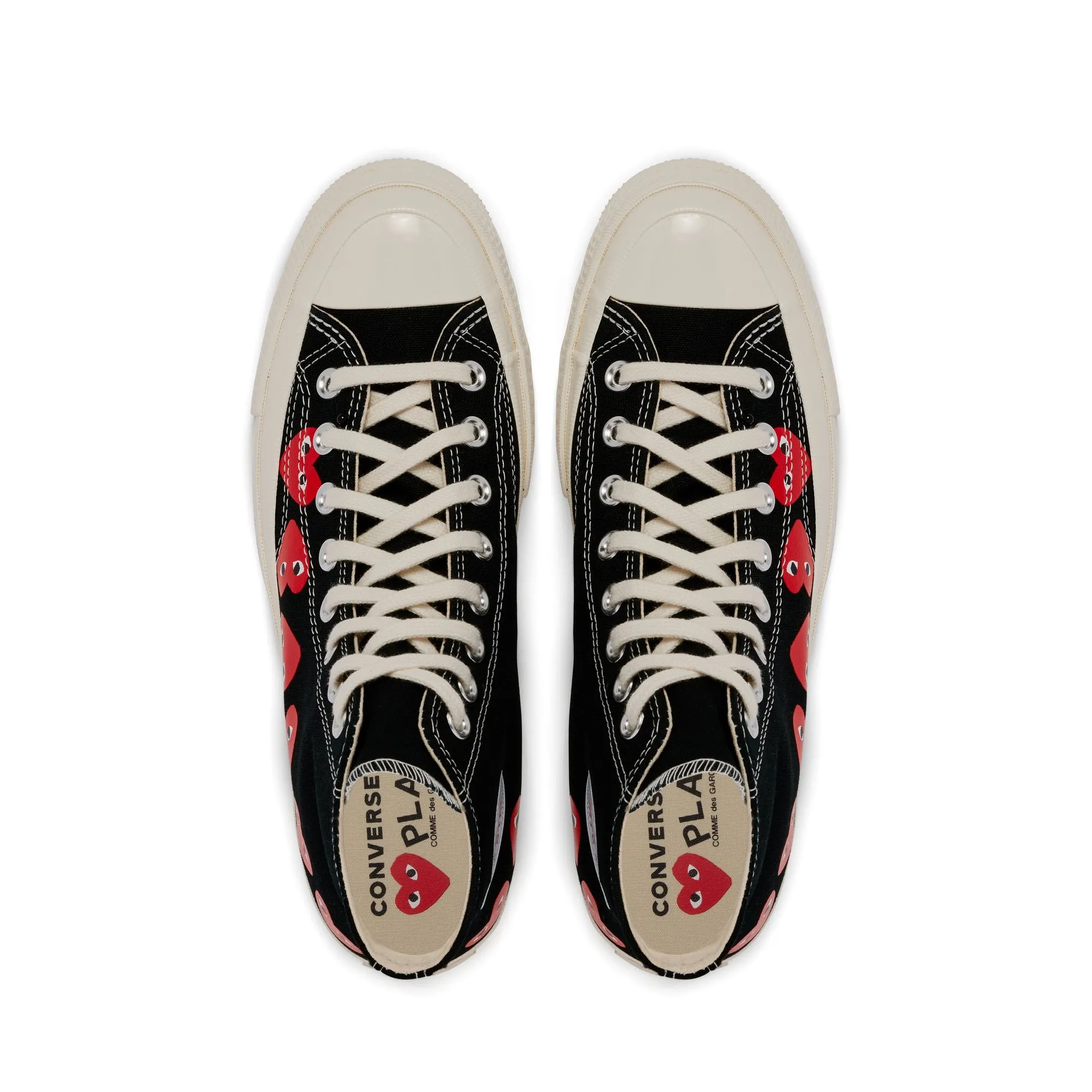 Comme des Garons PLAY Multi Red Heart Chuck Taylor All Star '70 High Sneakers - Black - AZ-K127-001-1