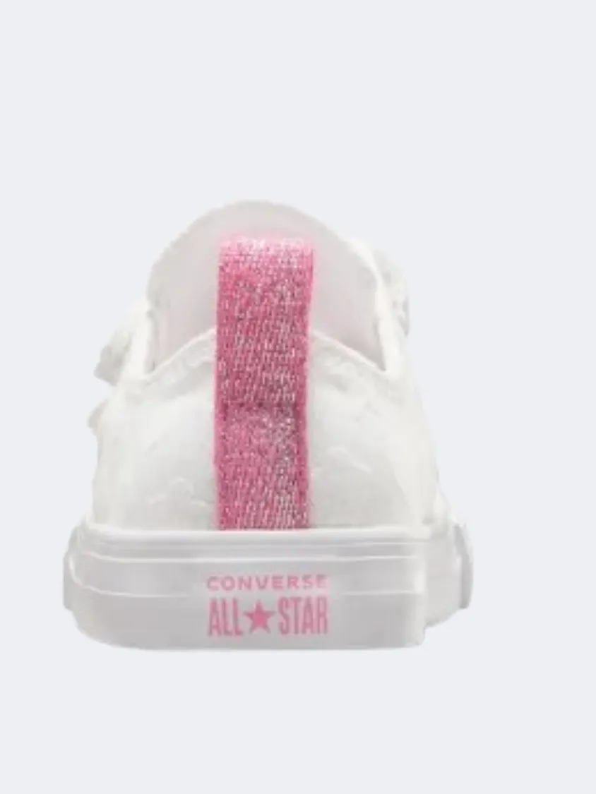 Converse Chuck Taylor As 2V Infant Girls Lifestyle Shoes Dazzling/White/Pink