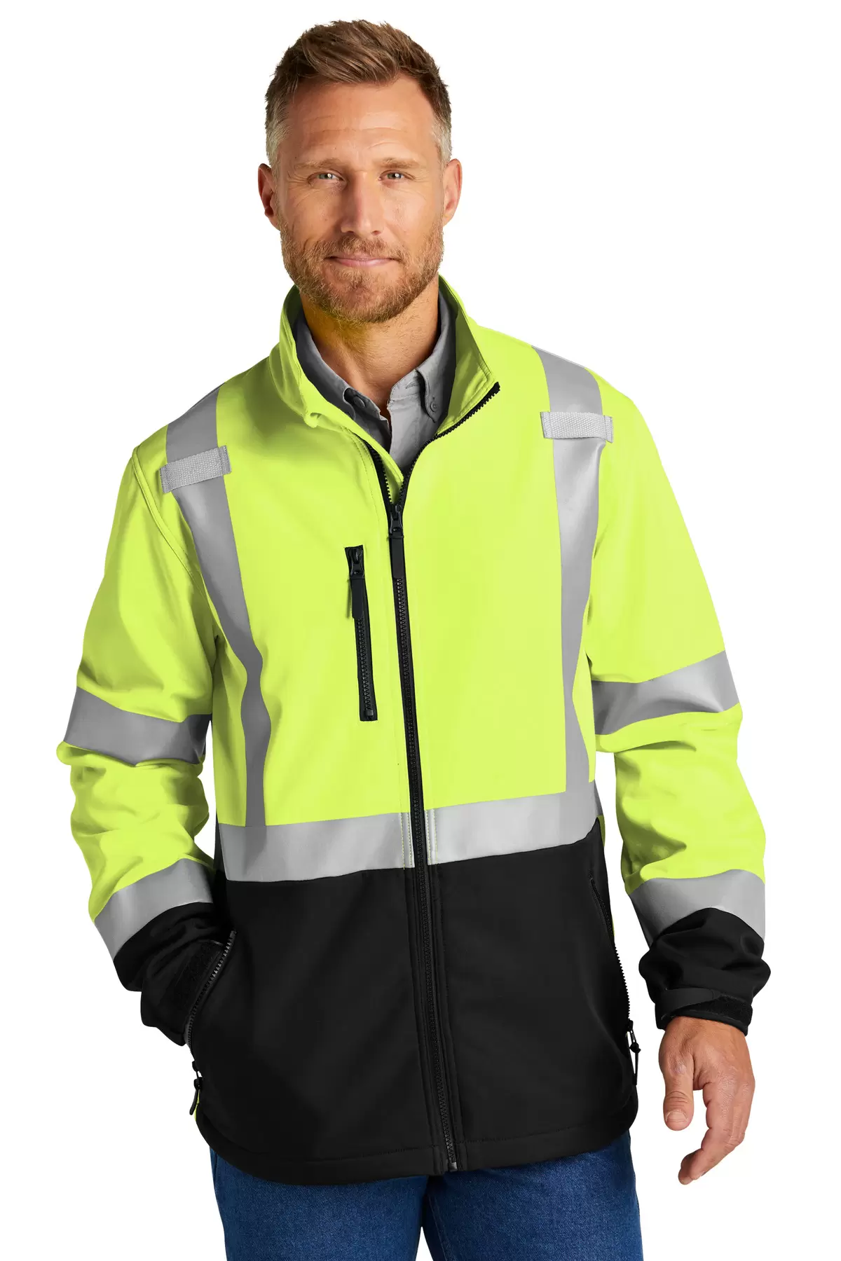 Cornerstone CSJ503 CornerStone   ANSI 107 Class 3 Soft Shell Jacket SKU: CSJ503