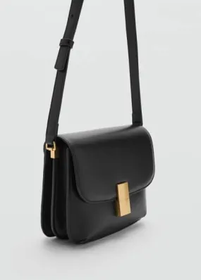 Crossbody bag with metal closure black - Woman - One size - MANGO