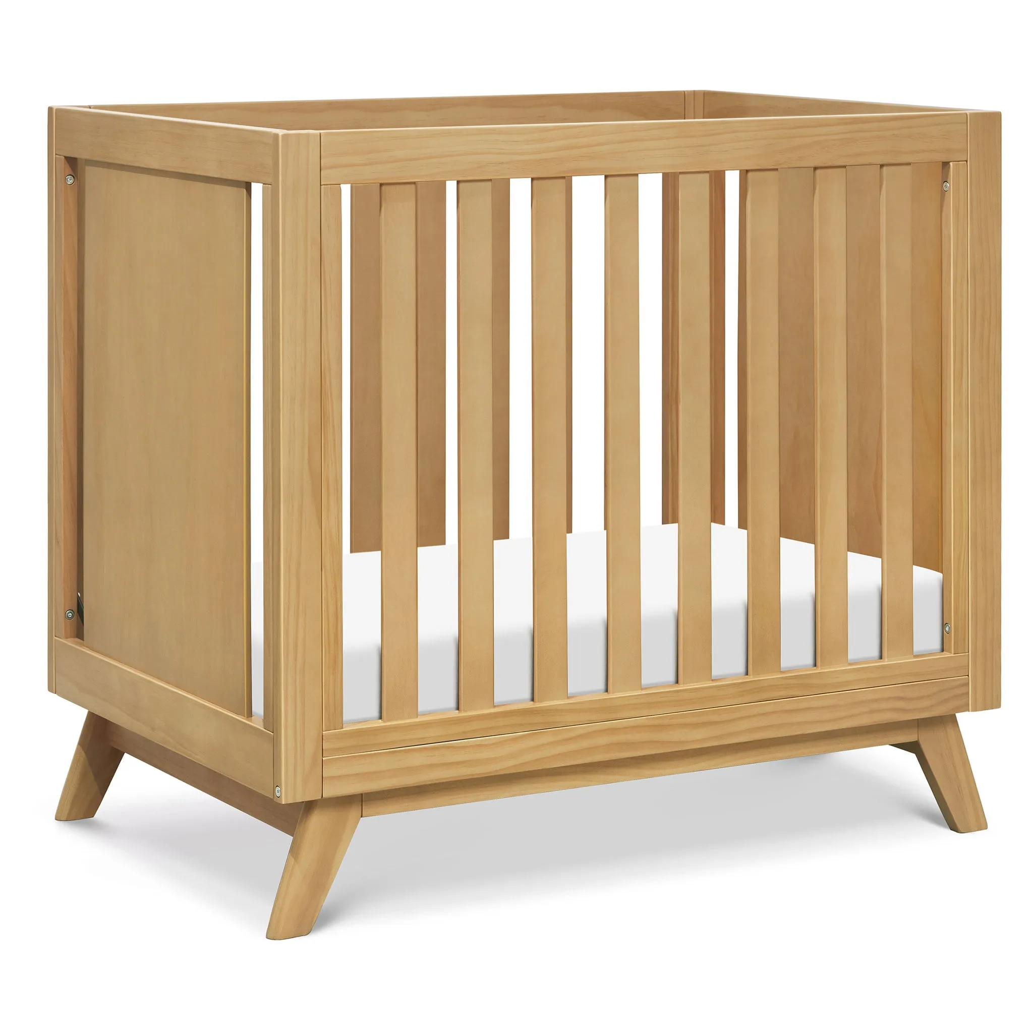 DaVinci Otto 3-in-1 Convertible Mini Crib with 4" Mattress - Honey  - Clement