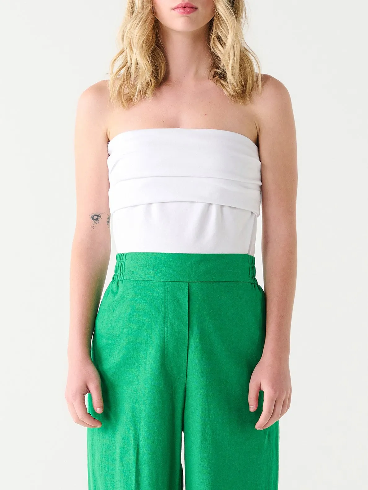 DEX Ruched Bandeau Tank