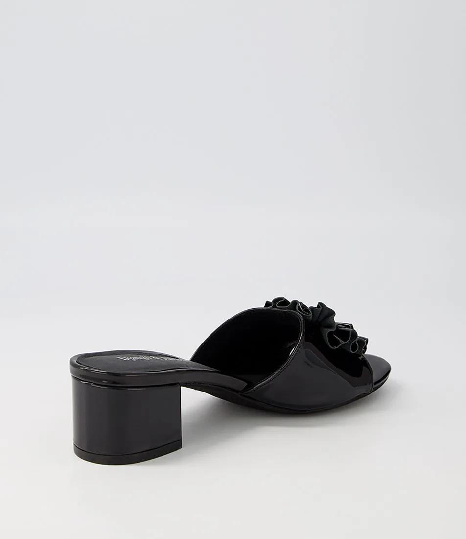 DJANGO & JULIETTE Aldah Black Patent Leather Mules