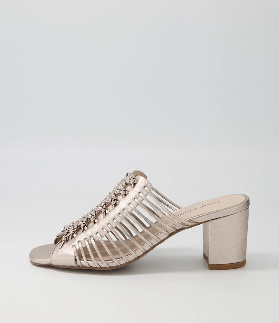 DJANGO & JULIETTE Edan Platino Leather Mules