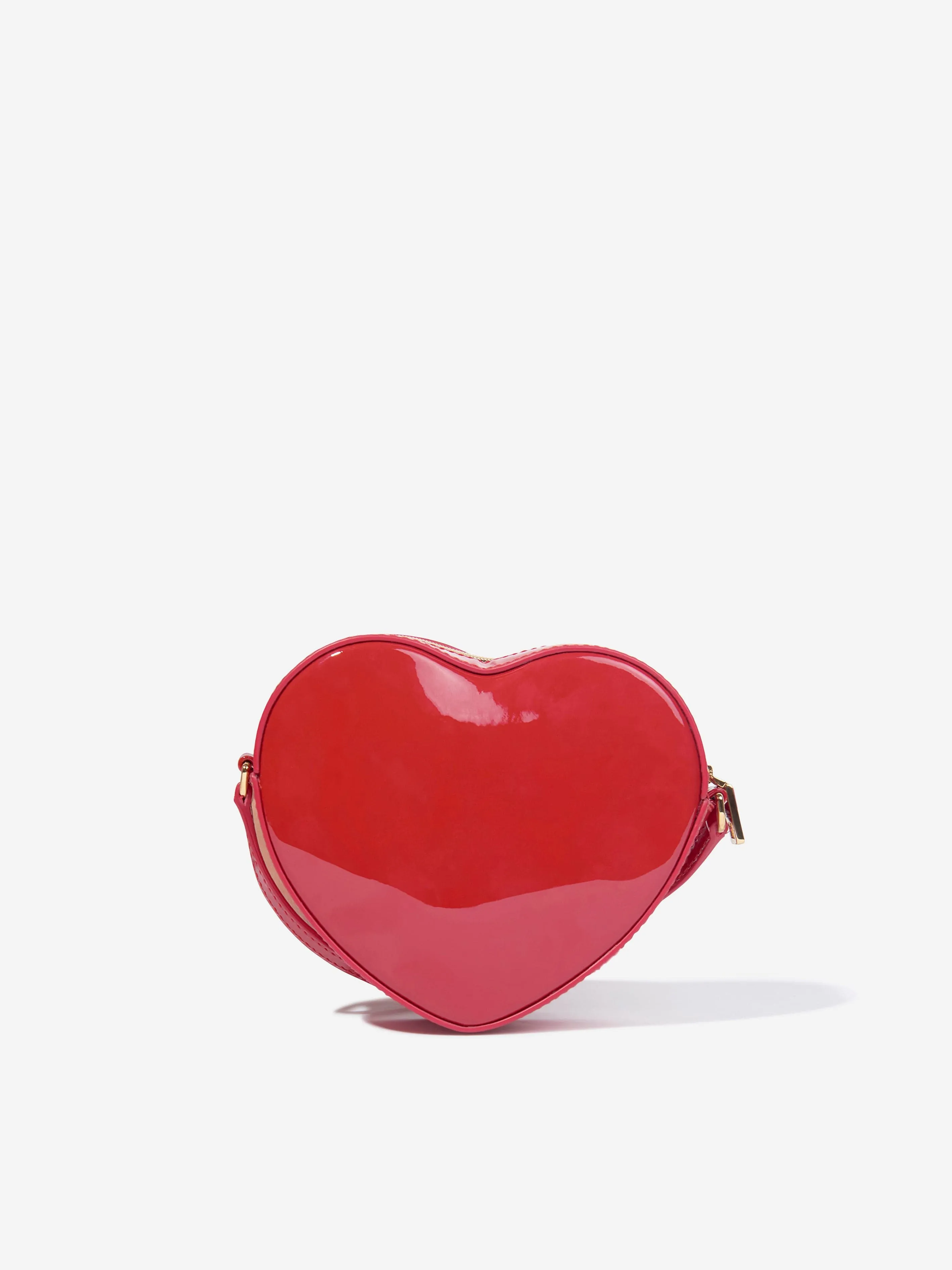 Dolce & Gabbana Girls Leather Heart Crossbody Bag in Red (20cm)