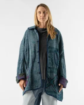 Dr. Collectors Cunningham Jacket in Vintage Kantha Quilt Indigo