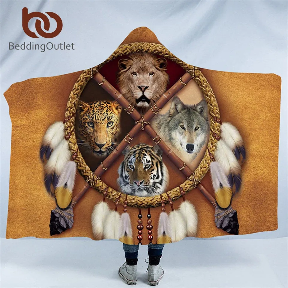 Dreamcatcher Adults Hooded Blanket