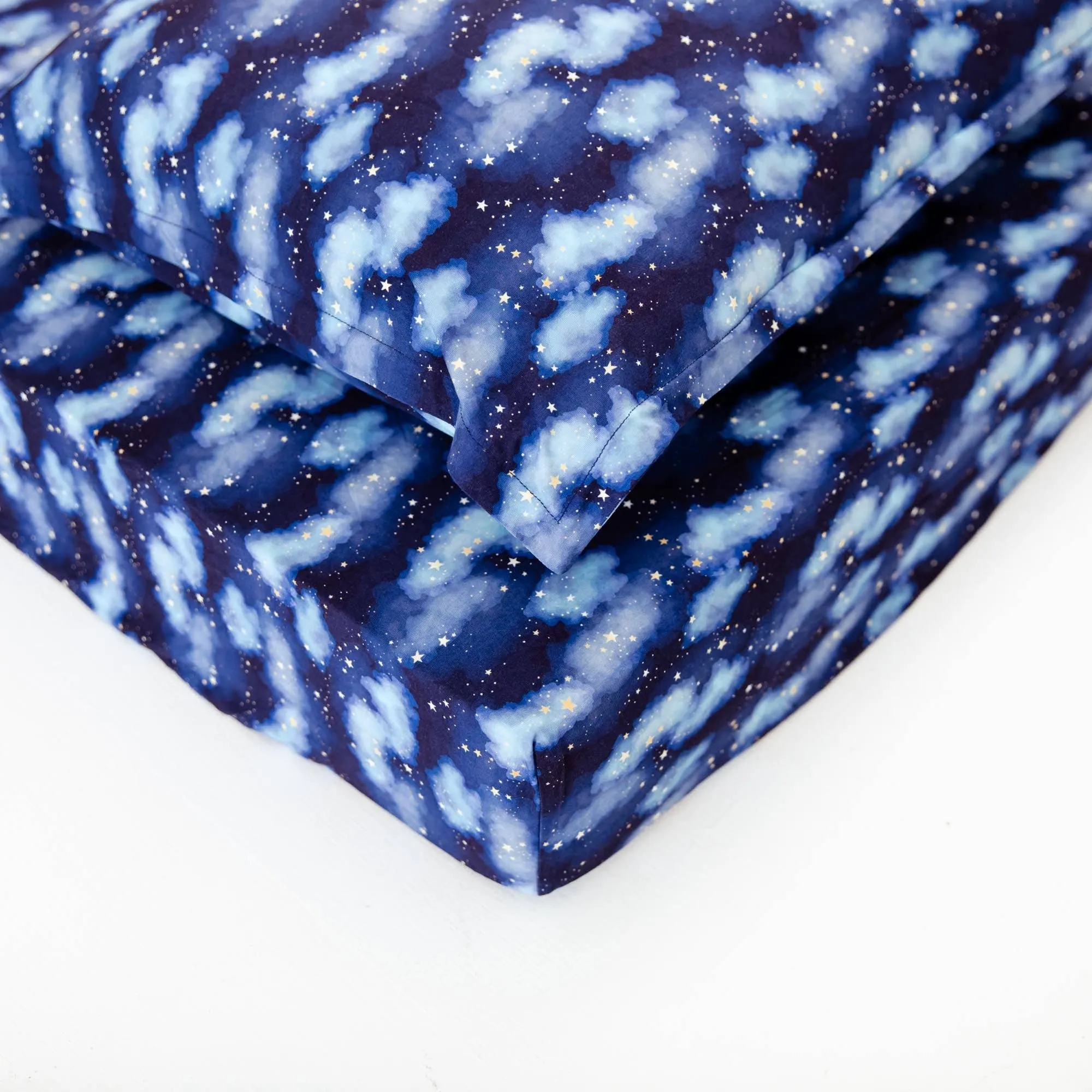 Dreamiere Sky’s the Limit Clouds and Stars Bamboo Twin Sheet Set