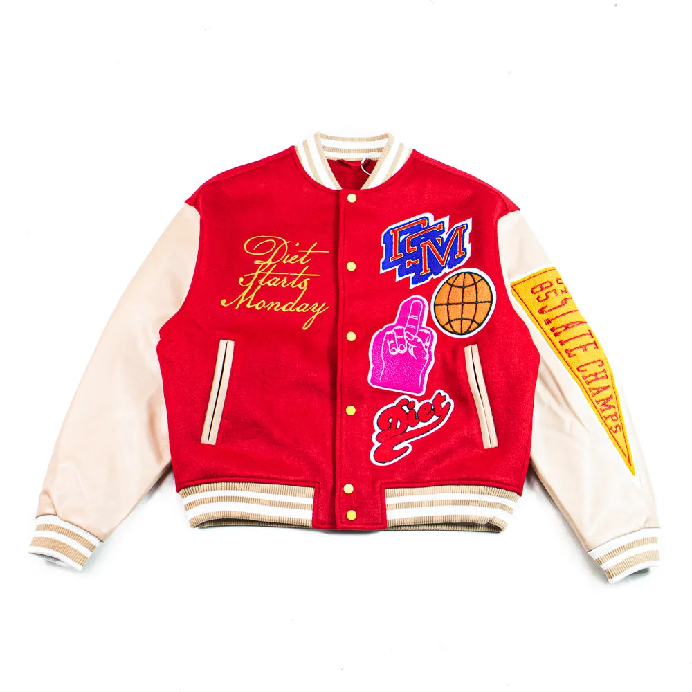 DSM Varsity Jacket (Red/Tan)