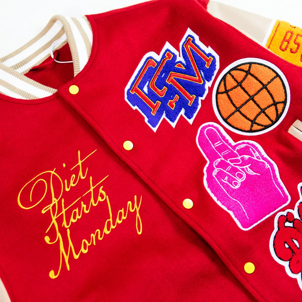 DSM Varsity Jacket (Red/Tan)