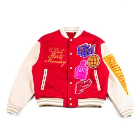 DSM Varsity Jacket (Red/Tan)