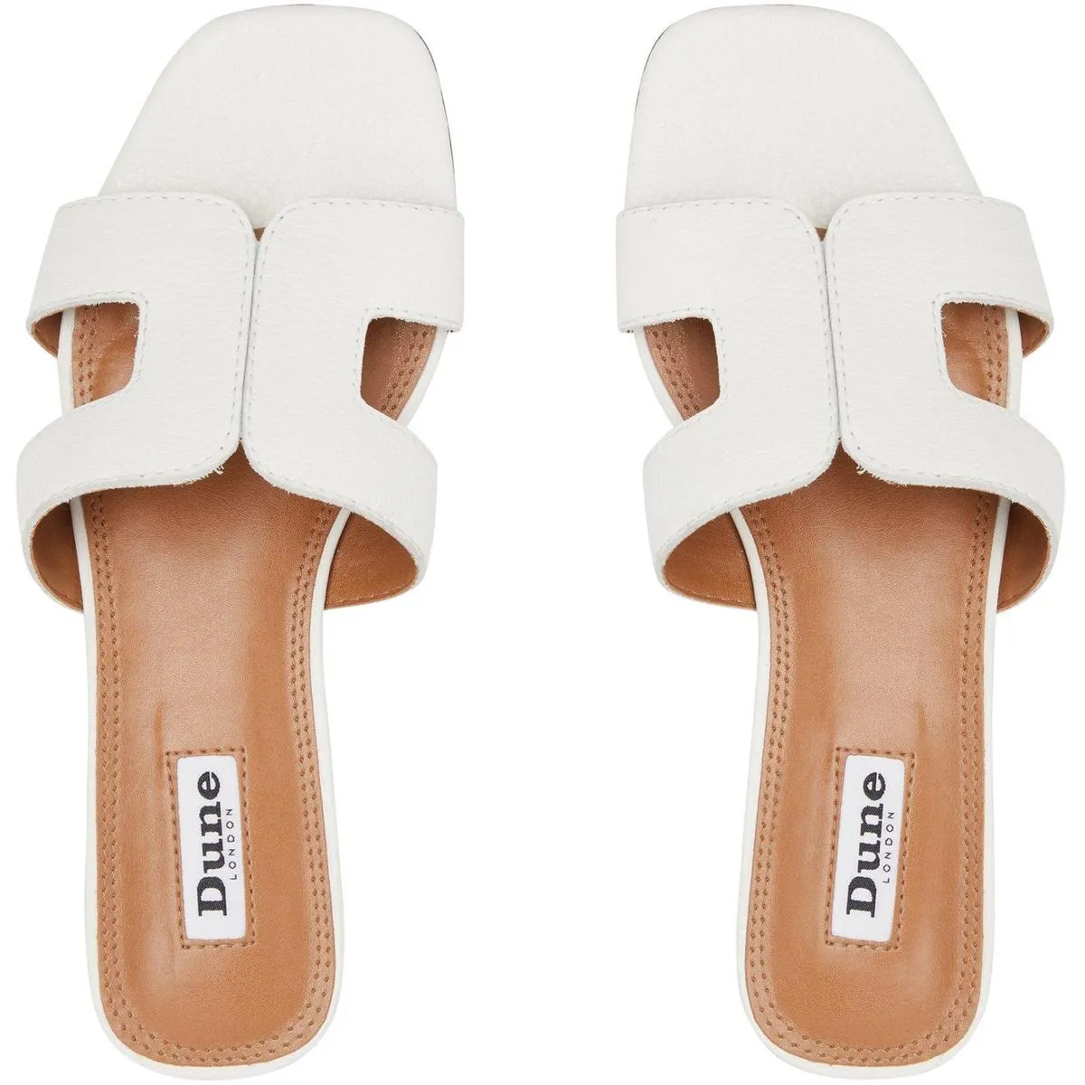 Dune Loupe Sandals White