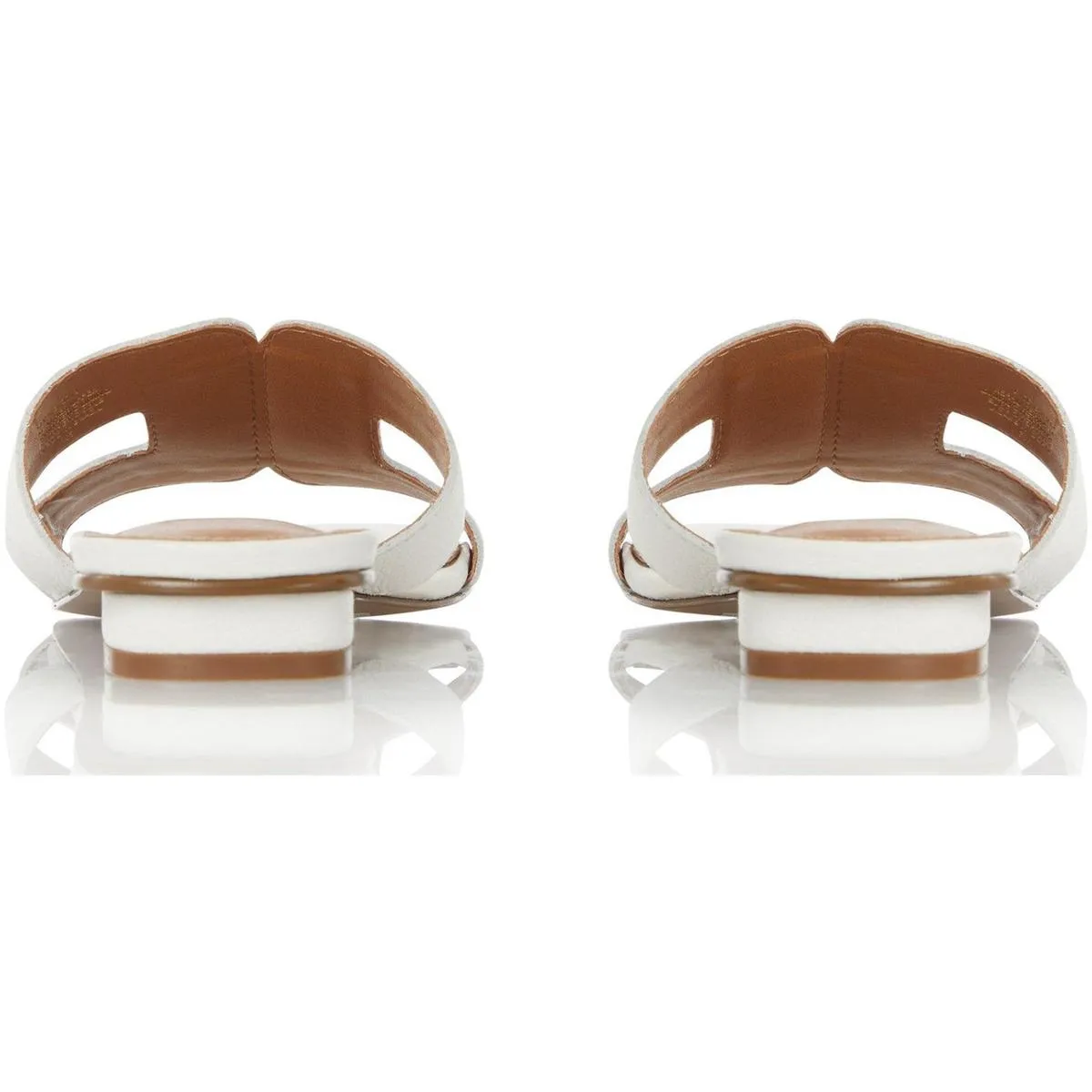 Dune Loupe Sandals White