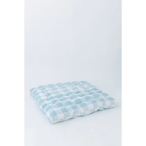 E&E Padded Play Mattress, Blue Gingham