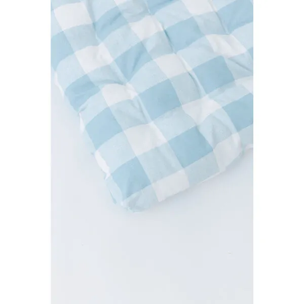 E&E Padded Play Mattress, Blue Gingham