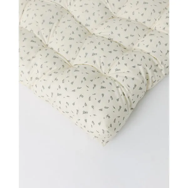 E&E Scarlett Play Mattress, Cream Ditsy/Terracotta