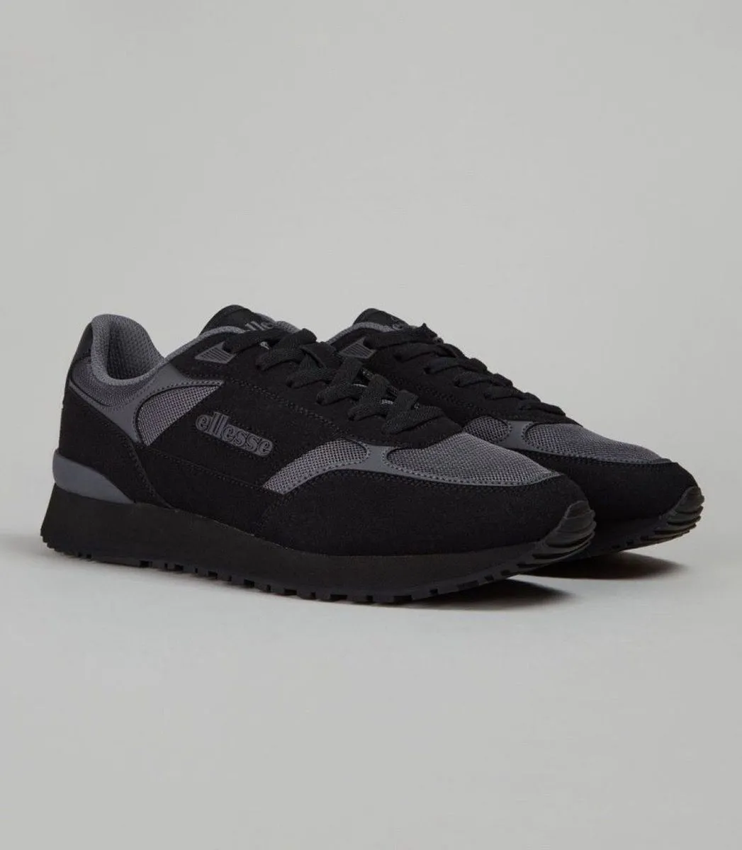 Ellesse Gara Runner Synthetic Trainers Black/Dark Grey