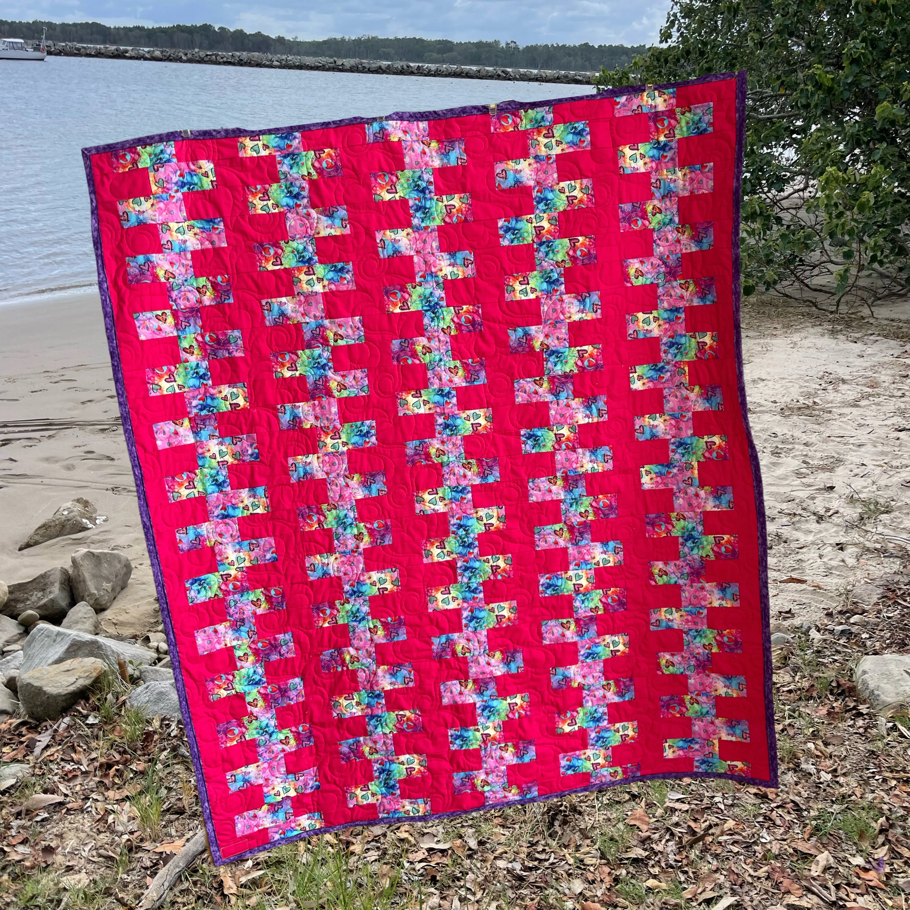 Escalator Quilt Finished Size 46 x 52 Approx