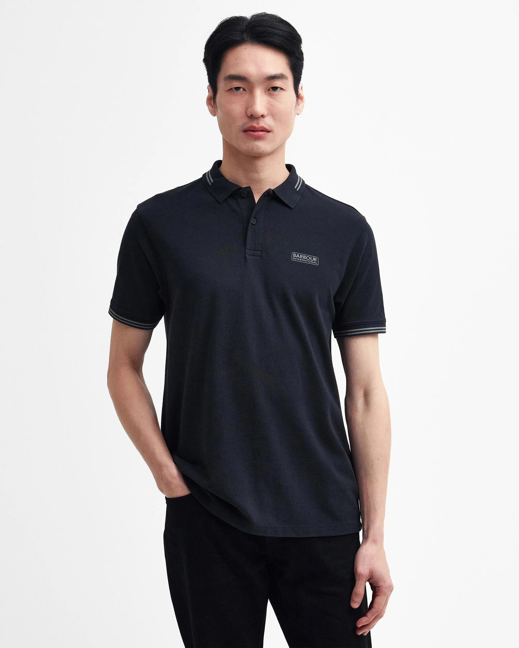 Essential Tipped Mens Tailored Polo