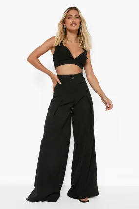 Extreme Wide Leg Woven Dress Pants