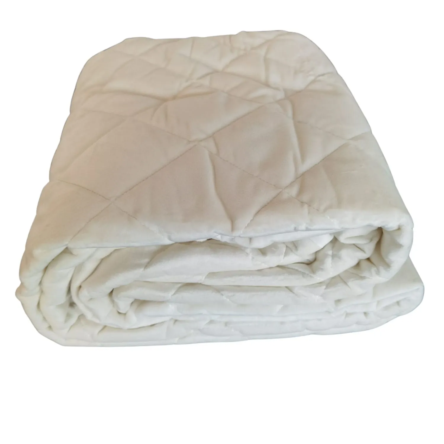 Fleece Mattress Protector - White - Double Size