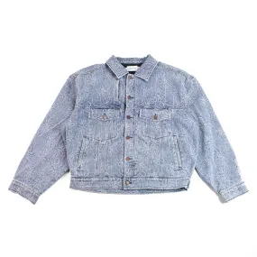 Flower Jacquard Jacket (Light Indigo)