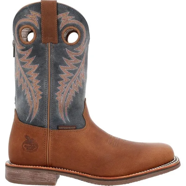 Georgia Boot Men's Carbo-Tec Elite Brown Waterproof Western Work Boot GB00529