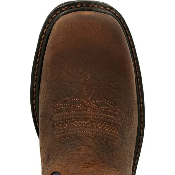 Georgia Boot Men's Carbo-Tec LT Brown and Navy Round Toe Work Boot GB00435