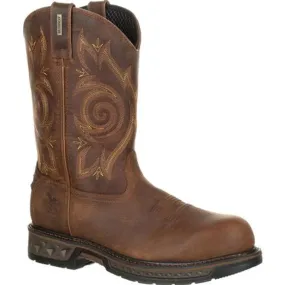 Georgia Boot Mens Carbo-Tec LT Composite Toe Waterproof Work Wellington GB00239 BROWN