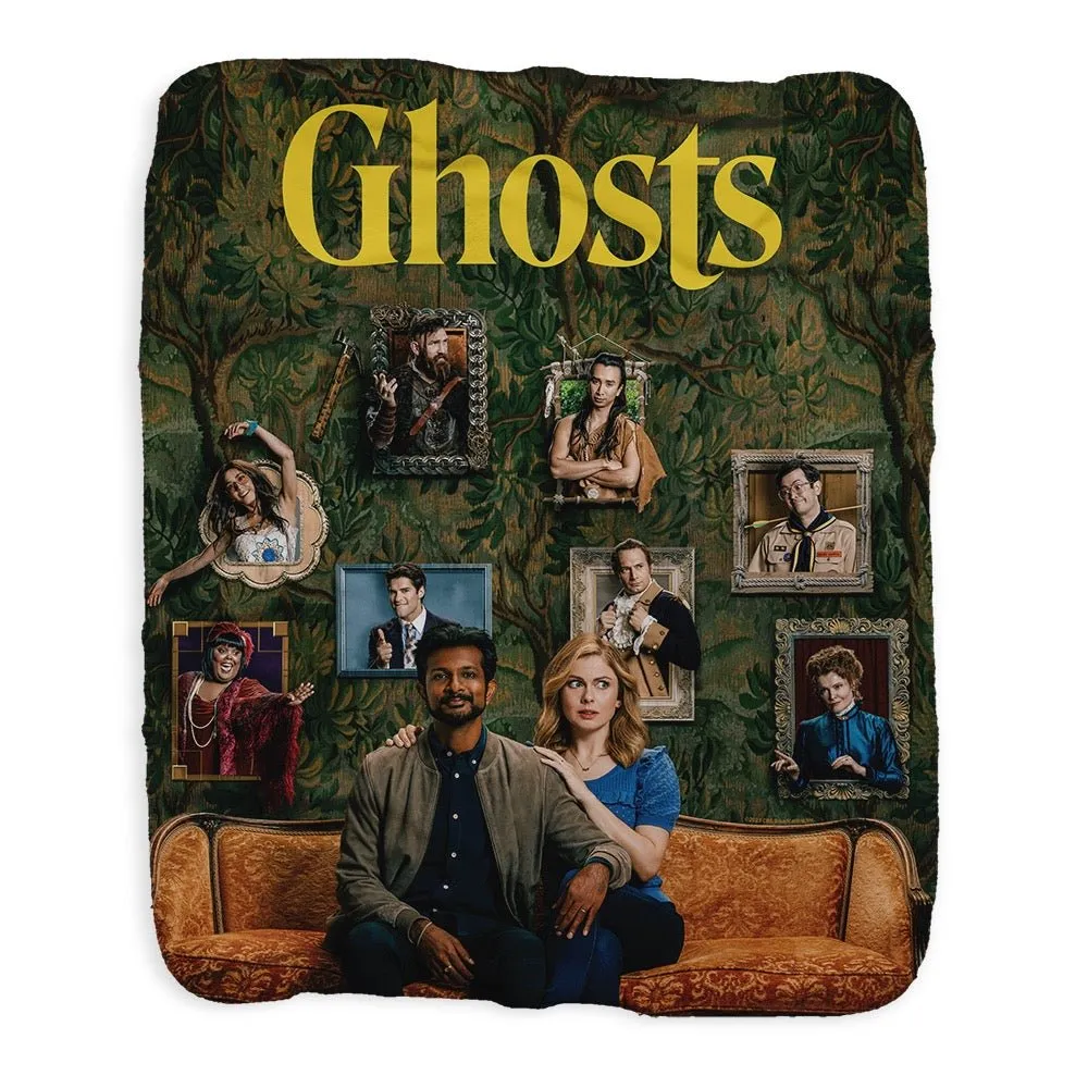 Ghosts Portraits Sherpa Blanket