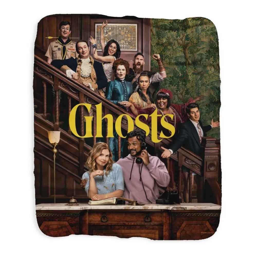 Ghosts Stairs Sherpa Blanket